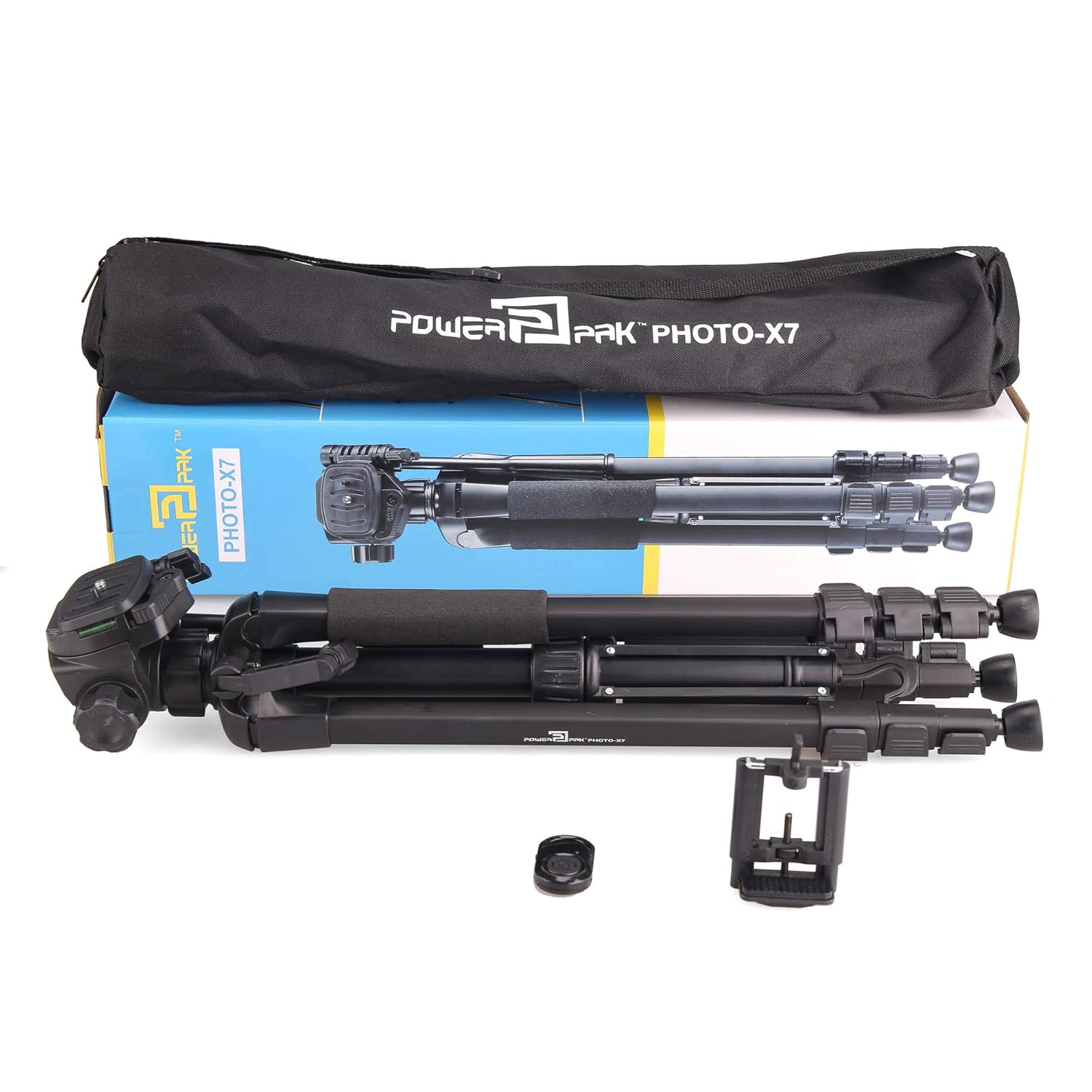 Powerpak Photo-X7 5ft 4 Section Aluminium Tripod for Smartphones & Cameras Powerpak Photo-X7 5ft 4 Section Aluminium Tripod for Smartphones & Cameras